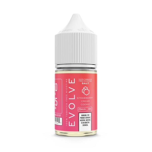 Evolve E-Liquids Synthetic Salt - Strawberry Cream Cookie 30mL Evolve E-Liquids Synthetic Salt - Strawberry Cream Cookie 30mL