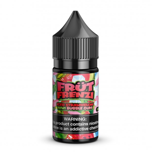 Früt Frenzi Salt - ICED Strawmelon Kiwi Bubble Gum 30mL