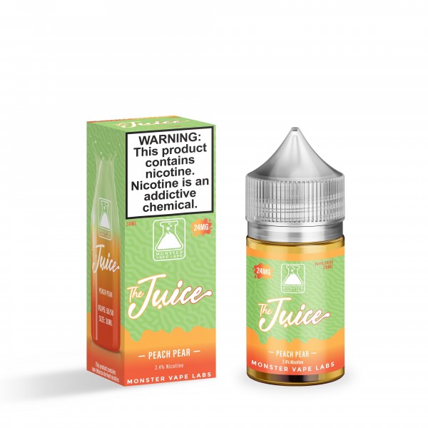 The Juice Synthetic Salt by MONSTER Vape Labs - Peach Pear 30mL The Juice Synthetic Salt by MONSTER Vape Labs - Peach Pear 30mL