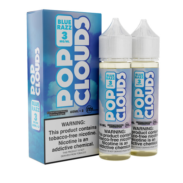 Pop Clouds Synthetic - Blue Razz 2x60mL Pop Clouds Synthetic - Blue Razz 2x60mL