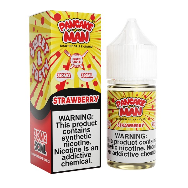 Pancake Man Synthetic Salt by Vape Breakfast Classics - Strawberry 30mL Pancake Man Synthetic Salt by Vape Breakfast Classics - Strawberry 30mL