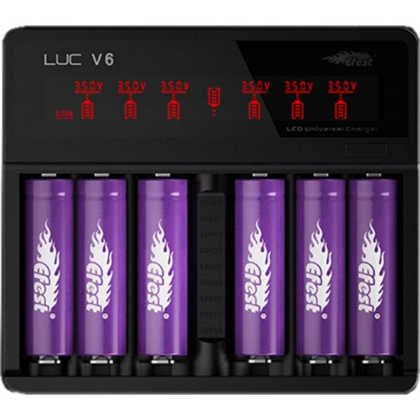 Efest LUC V6 LCD Battery Charger Efest LUC V6 LCD Battery Charger