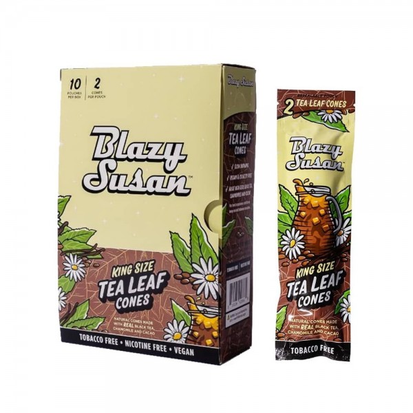 Blazy Susan King Size Tea Leaf Cones Display Box 10CT