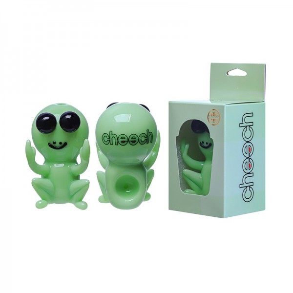 Cheech Glass Alien Man Hand Pipe