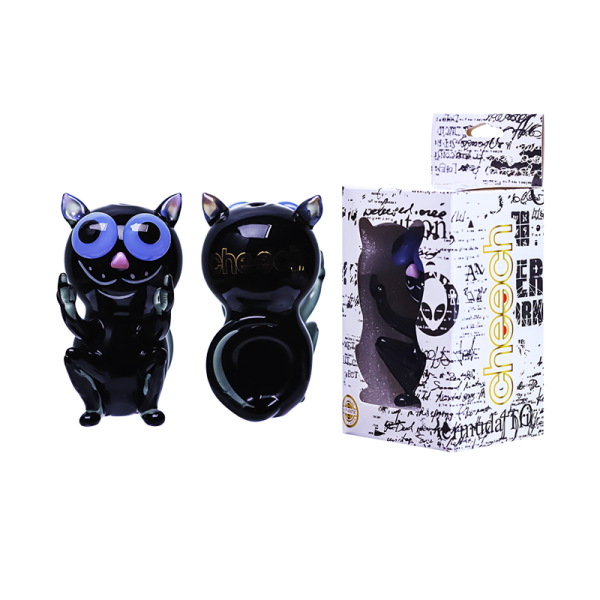 Cheech Glass Black Cat Attack Hand Pipe