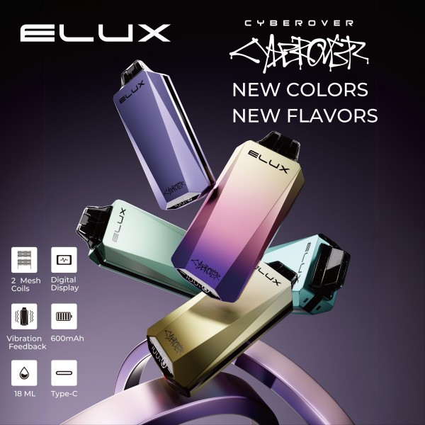 Elux CYBEROVER 18K Disposable 5% (Display Box of 5) (Master Case of 200)