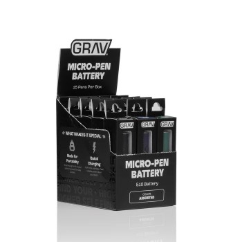 GRAV Micro-Pen Battery POP Display Box 15CT