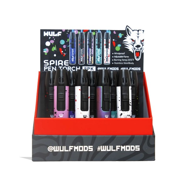 Wulf Spire Pen Torch Display Box 9CT