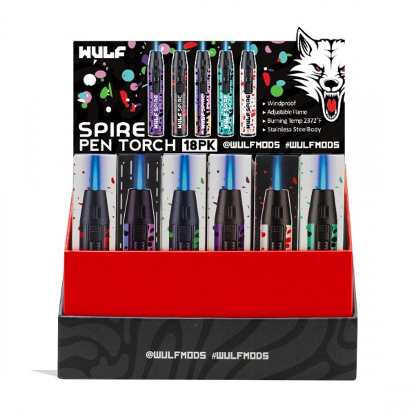 Wulf Spire Pen Torch Display Box 18CT