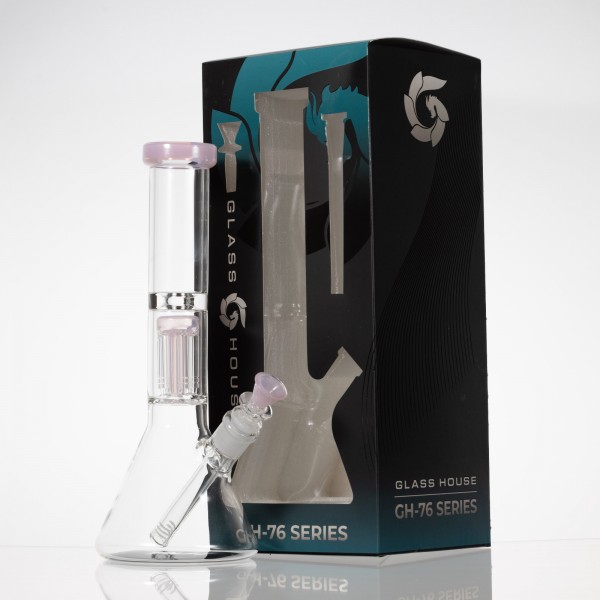 Glass House 12" Flathead Perc Beaker Water Pipe