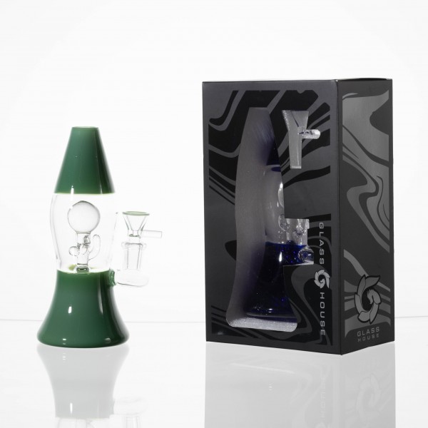 Glass House 8" Lava Lamp Water Pipe - Assorted Colors