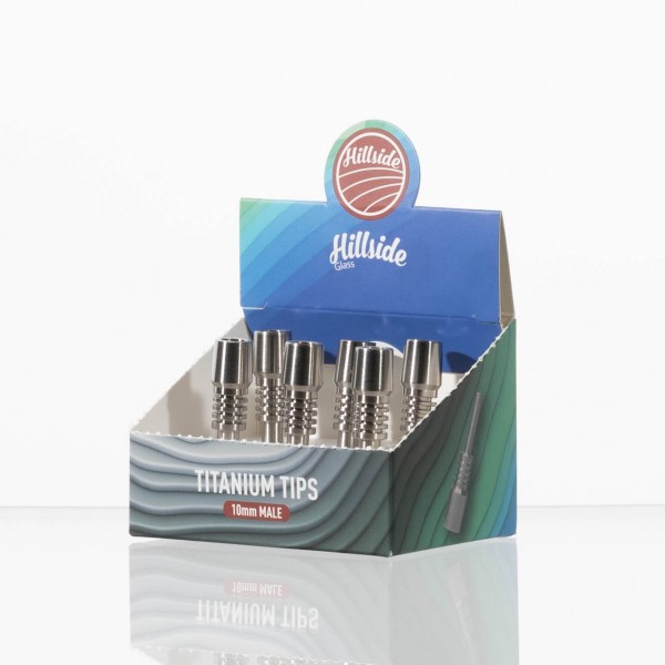 Hillside Glass 10mm Titanium Tips Box 6CT