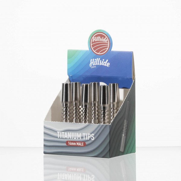 Hillside Glass 14mm Titanium Tips Box 6CT