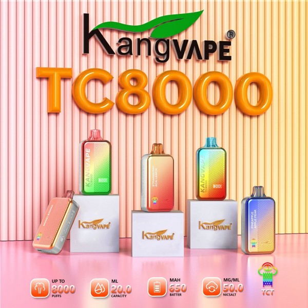 KangVape TC8000 Disposable 5% (Display Box of 5) (Master Case of 200)