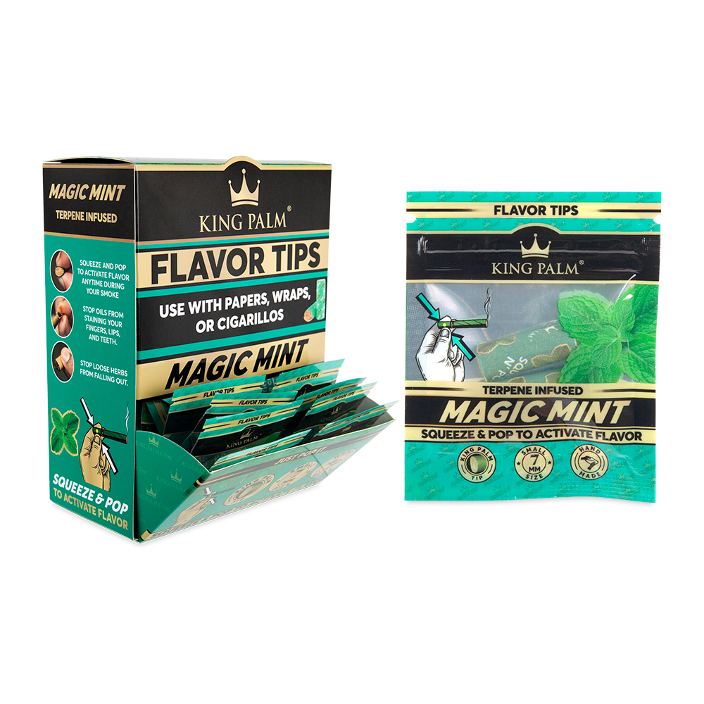 King Palm Filter Flavor Tips Display 50CT, thc, , dry herb, joint ...
