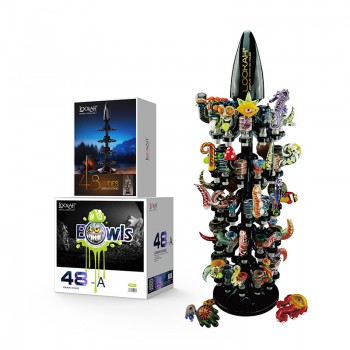 Lookah Glass Bowl Head Set 48CT w/ Display Stand