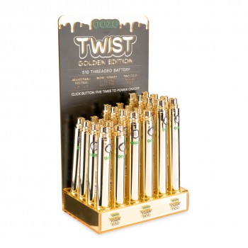 OOZE Twist Battery Golden Edition Display - 24 Count OOZE Twist Battery Golden Edition Display - 24 Count