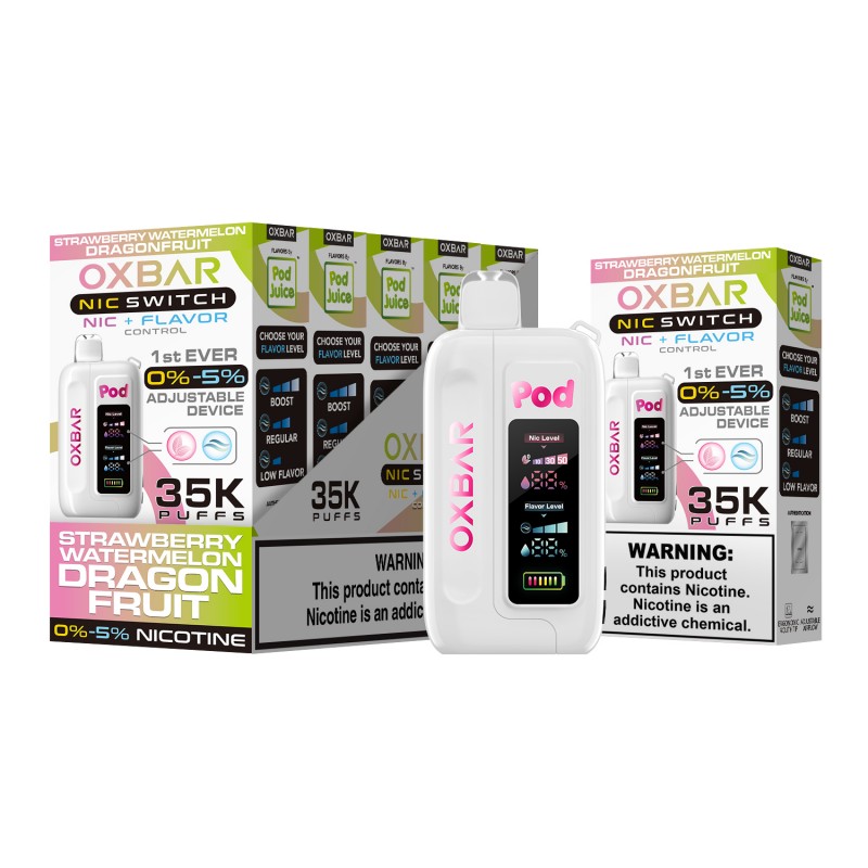 Noic Switch Pod Juice x OXBAR Nic Switch 35K Disposable 0%-5%, nic + flavor control ...