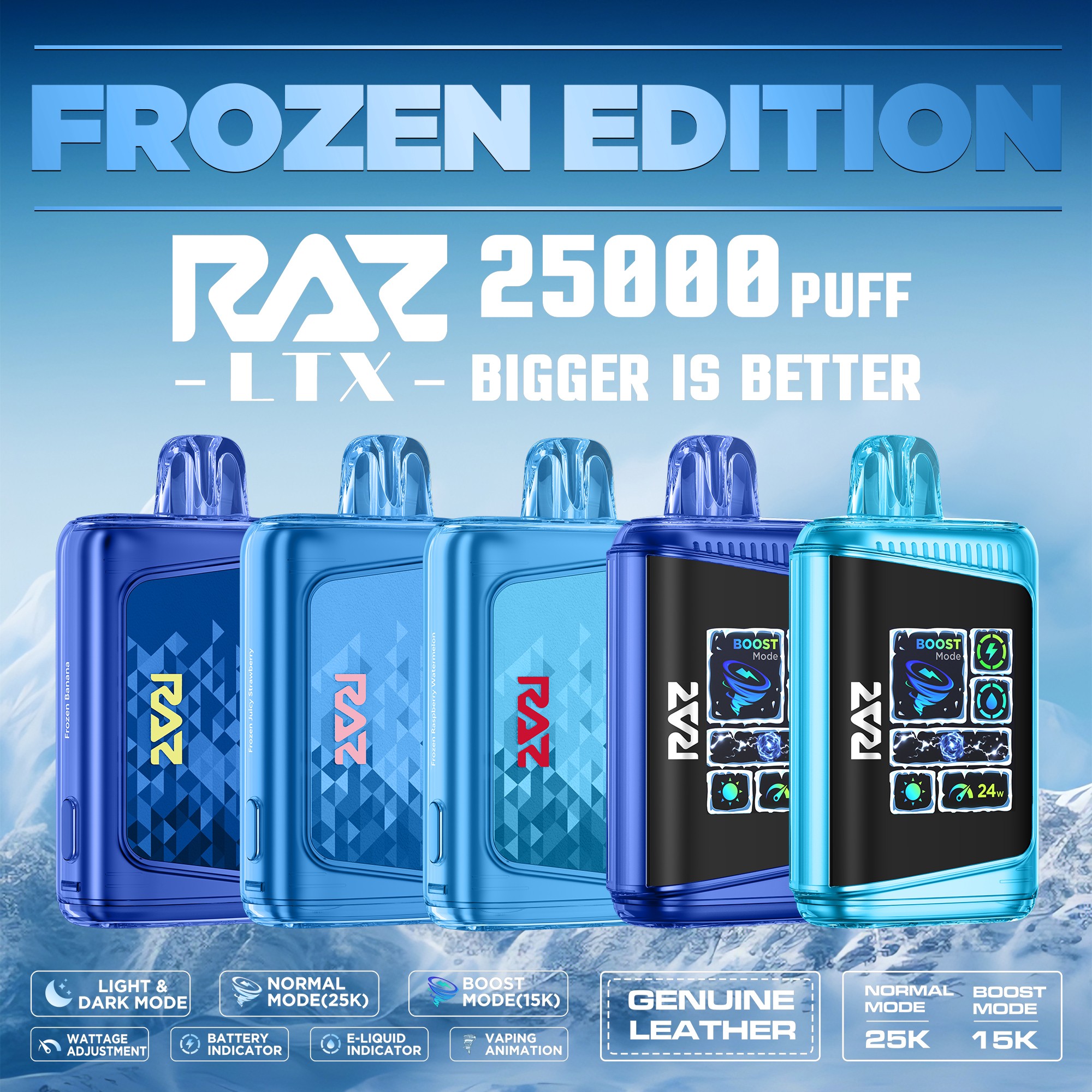 how much is elf bar vape RAZ LTX 25K Disposable Vape 16ml 5% main image 1
