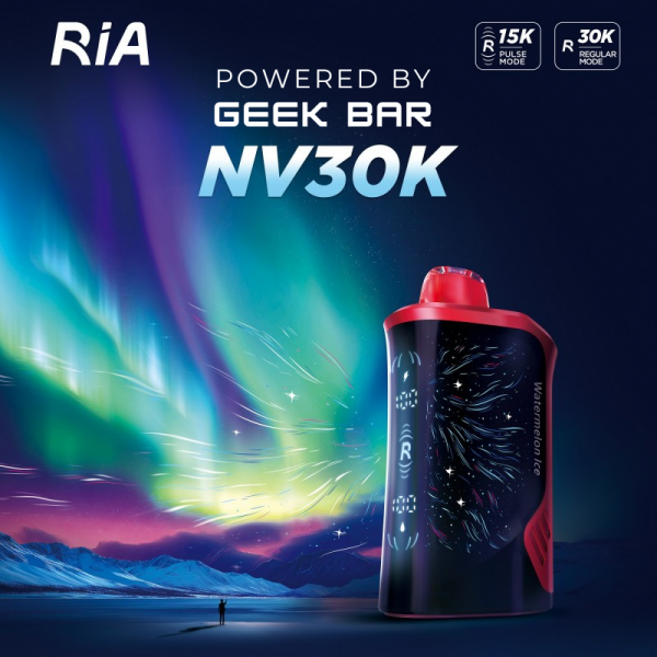 RIA NV30K Disposable 5% (POWERED BY GEEK BAR) (Display Box of 5) (Master Case of 150)