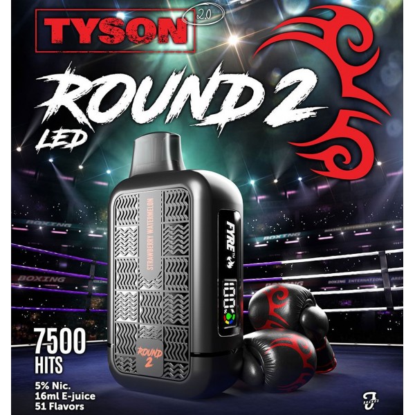 Tyson 2.0 Round 2 Disposable 5% (Display Box of 10) Tyson 2.0 Round 2 Disposable 5% (Display Box of 10)