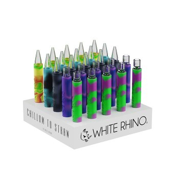 White Rhino Chillum to Straw Original Display 25CT (Pyrex)