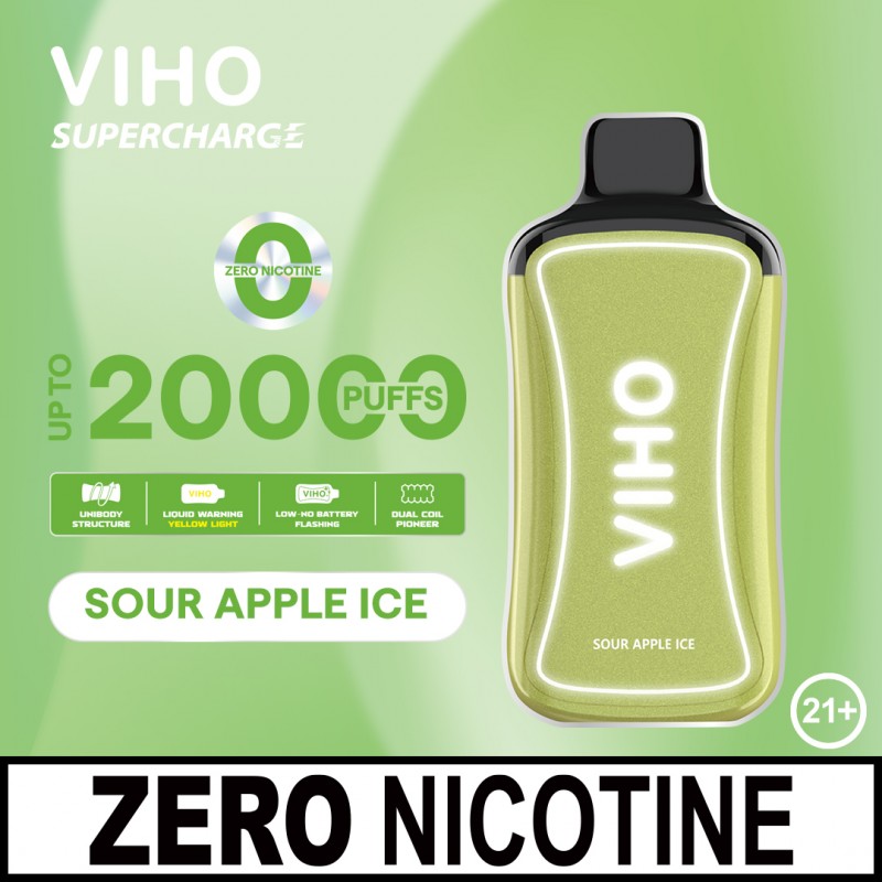 VIHO Supercharge 20K Disposable 0% NICOTINE FREE - Watermelon Ice, Vihoxmas