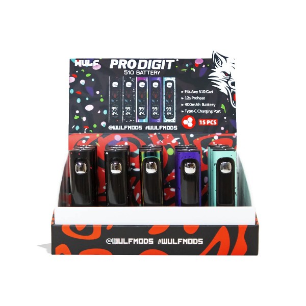 Wulf Mods Pro Digit Battery Display Box 15CT