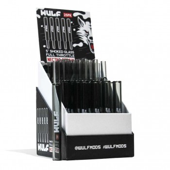 Wulf Smoked Glass Full Throttle Nectar Straw Display Box 25CT Wulf Smoked Glass Full Throttle Nectar Straw Display Box 25CT